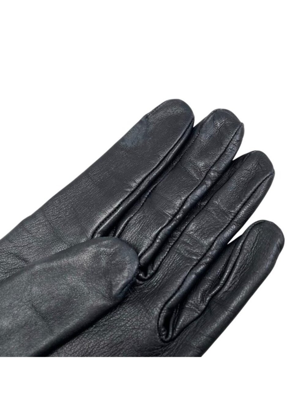 Hermes Gloves Kelly Cadena 7 Sizes Leather Black Silver - Picture 4 of 11